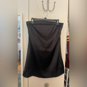 SHEIN solid backless satin tube dress